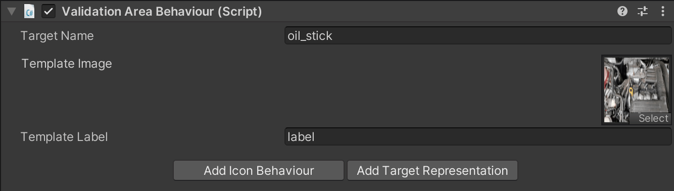 Validation Behaviour Unity component for Vuforia Engine