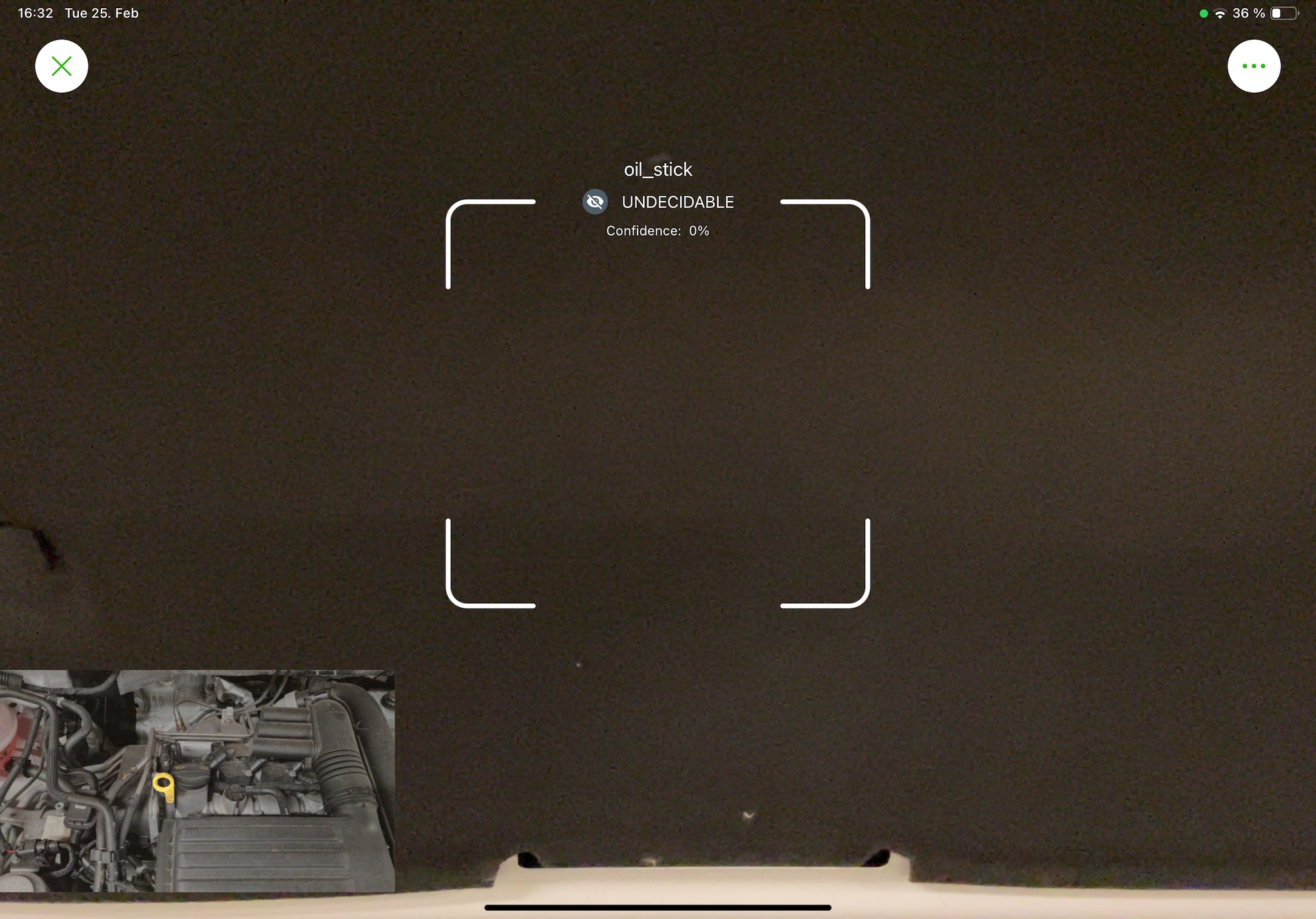 Viewfinder and preview image for Step Check in VCA